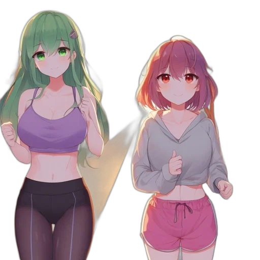 anime, pixel art, concept art, 3d render transparent PNG cut-out