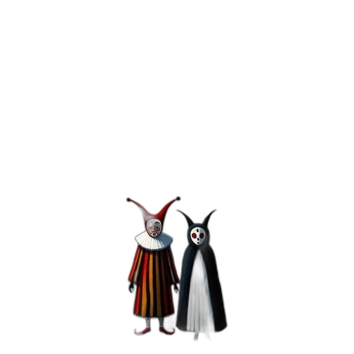 dress, staff, dragon, mask transparent PNG cut-out