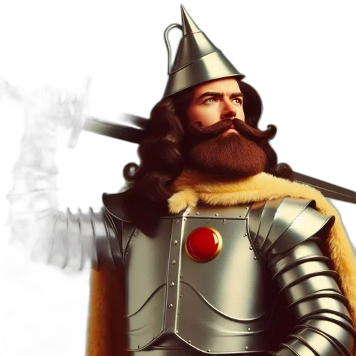 sword, staff, crown, 3d render transparent PNG cut-out
