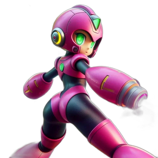 robot, weapon, concept art, 3d render transparent PNG cut-out