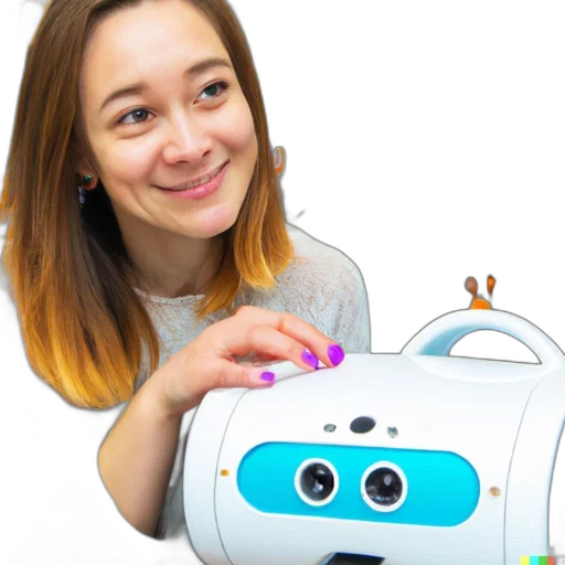 robot, face, staff, 3d render transparent PNG cut-out