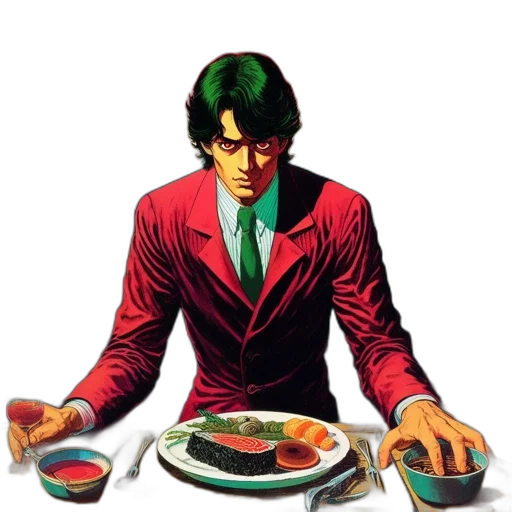 food, jacket, robot, face transparent PNG cut-out