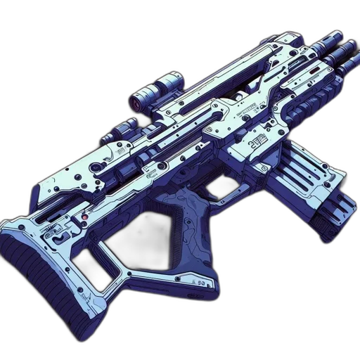 weapon, 3d render, concept art, pixel art transparent PNG cut-out