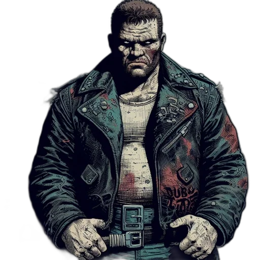 jacket, comic book art, concept art, cyberpunk transparent PNG cut-out