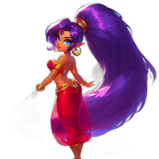 staff, dress, hair, concept art transparent PNG cut-out