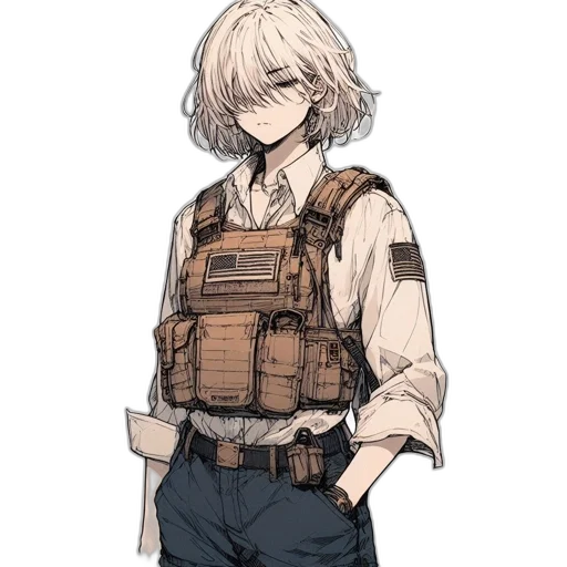 jacket, weapon, staff, animal transparent PNG cut-out