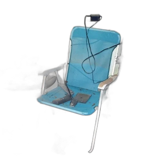 furniture, staff, 3d render, blue transparent PNG cut-out