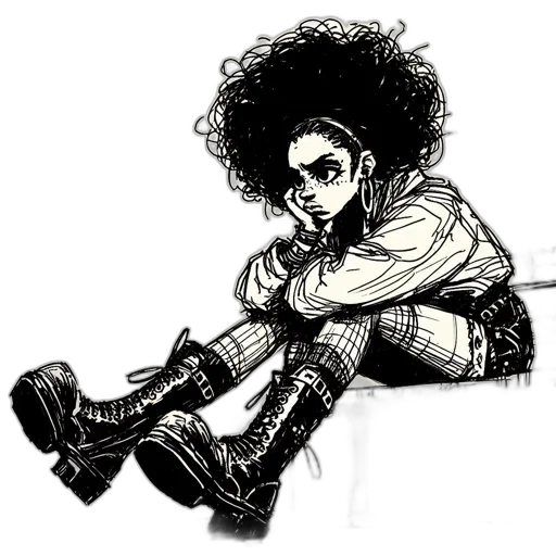 jacket, hair, comic book art, cartoon transparent PNG cut-out