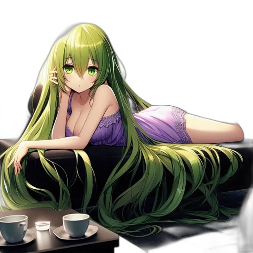 dress, hair, food, anime transparent PNG cut-out
