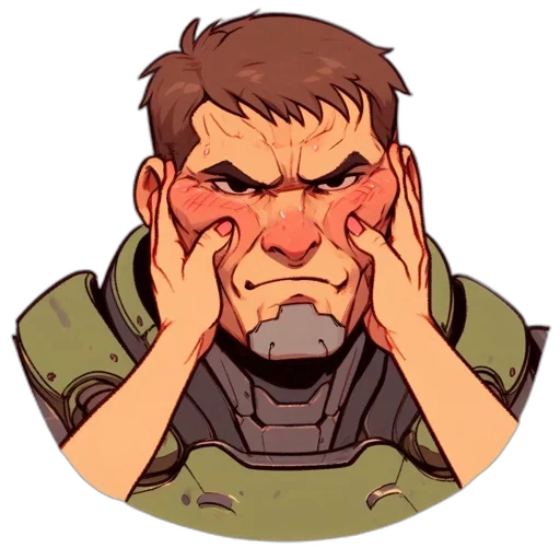 face, mask, comic book art, concept art transparent PNG cut-out