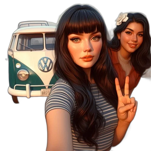 car, face, photorealistic, oil painting transparent PNG cut-out