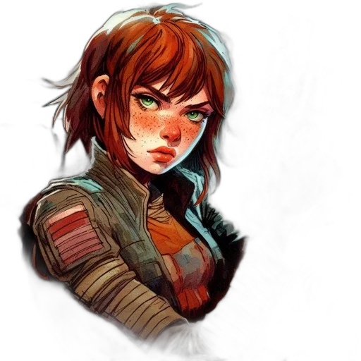 jacket, face, concept art, watercolor transparent PNG cut-out