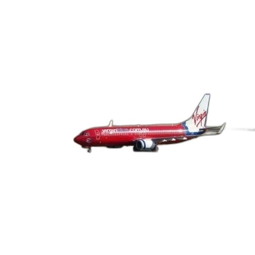3d render, virgin, australia, plane transparent PNG cut-out