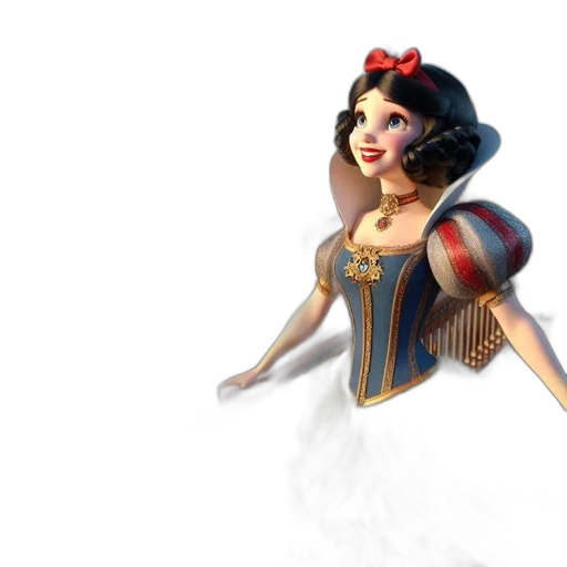 dress, crown, 3d render, fantasy art transparent PNG cut-out