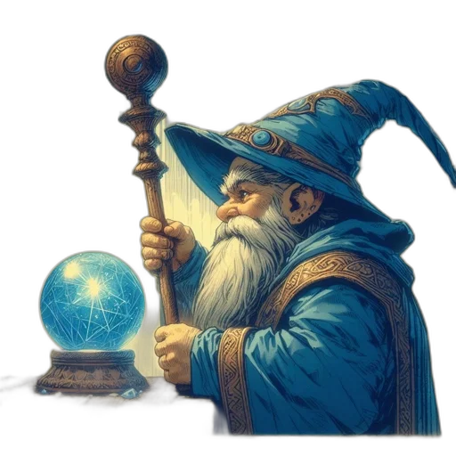staff, hat, sword, fantasy art transparent PNG cut-out