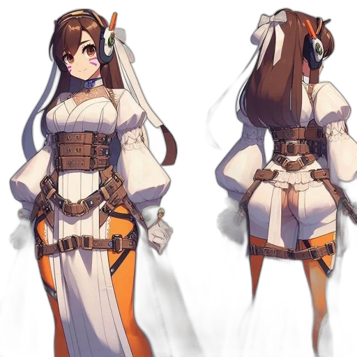 dress, staff, concept art, fantasy art transparent PNG cut-out
