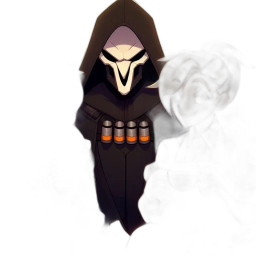 mask, jacket, weapon, staff transparent PNG cut-out