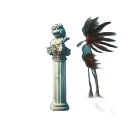 crown, staff, animal, creature transparent PNG cut-out