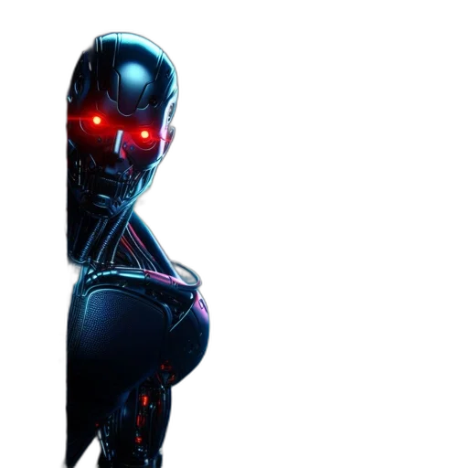 robot, dress, cyberpunk, concept art transparent PNG cut-out