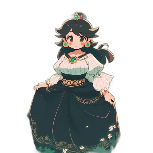 dress, crown, staff, hat transparent PNG cut-out