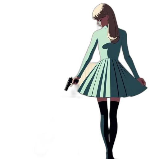 dress, concept art, 3d render, cartoon transparent PNG cut-out