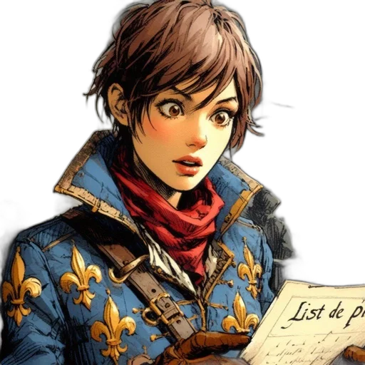 jacket, face, staff, weapon transparent PNG cut-out