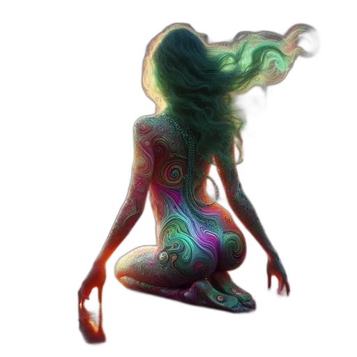dress, mask, creature, hair transparent PNG cut-out