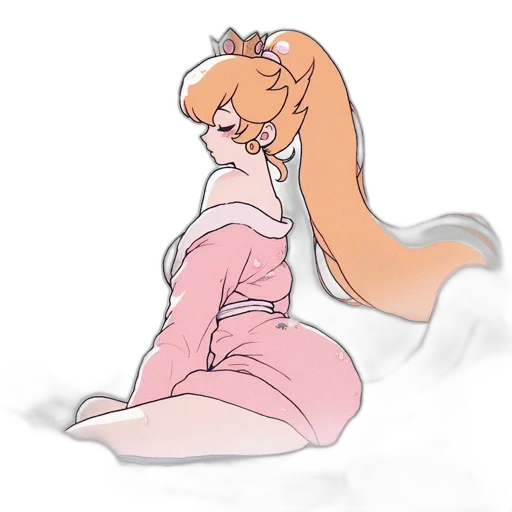 dress, staff, creature, hair transparent PNG cut-out