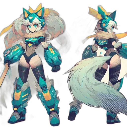 concept art, fantasy art, anime, 3d render transparent PNG cut-out