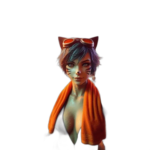 dress, staff, animal, creature transparent PNG cut-out