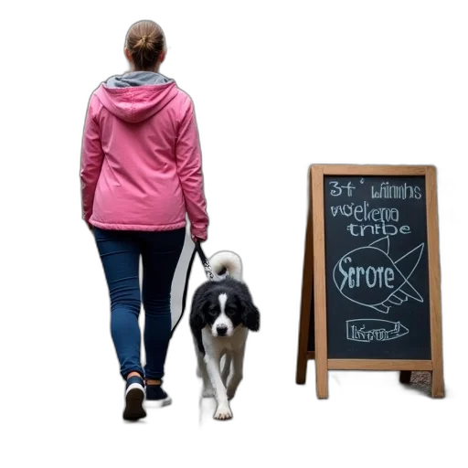 staff, jacket, woman, pink transparent PNG cut-out