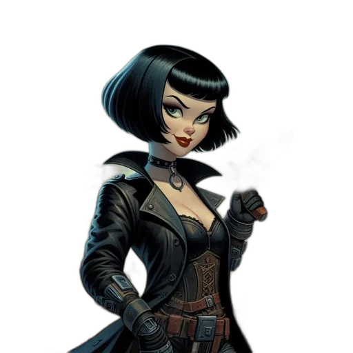 jacket, staff, comic book art, concept art transparent PNG cut-out