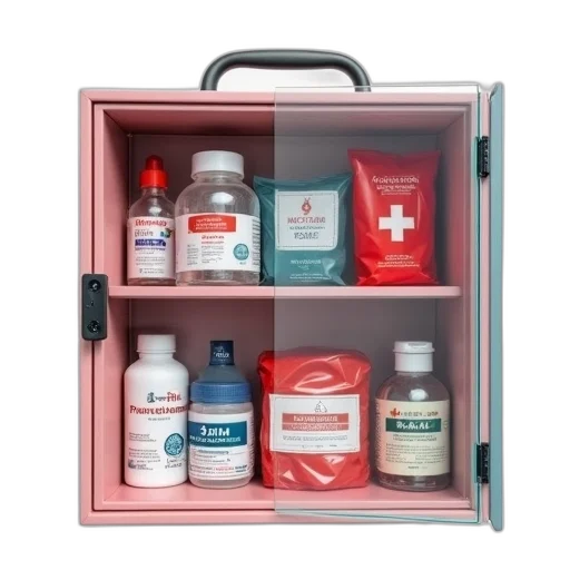 red, small, medical, kit transparent PNG cut-out