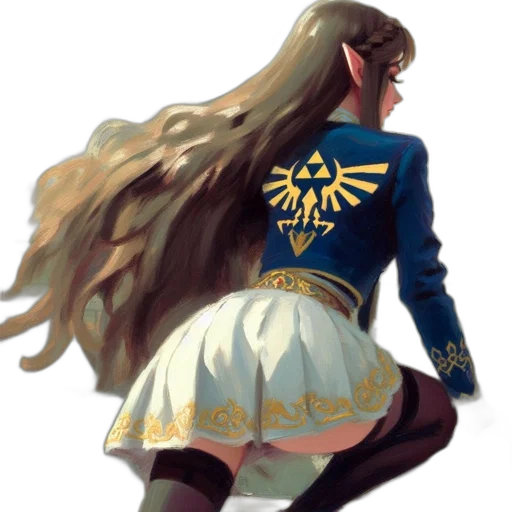 jacket, dress, crown, staff transparent PNG cut-out