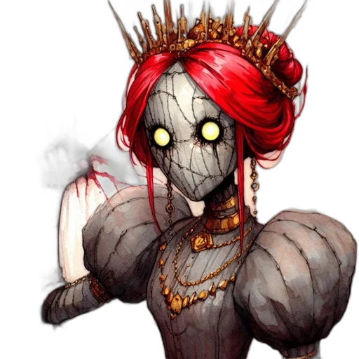 mask, crown, staff, dress transparent PNG cut-out