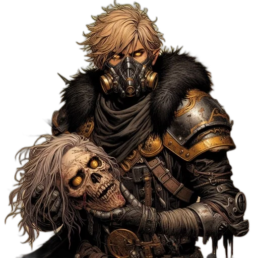 mask, concept art, fantasy art, comic book art transparent PNG cut-out