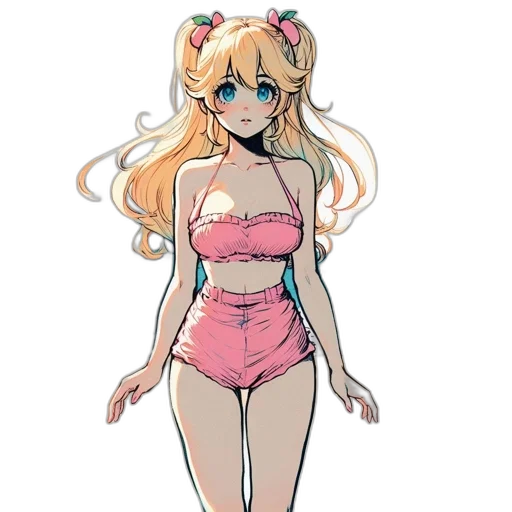 dress, anime, cartoon, concept art transparent PNG cut-out