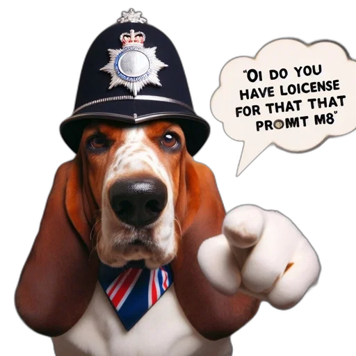 staff, basset, hound, wears transparent PNG cut-out