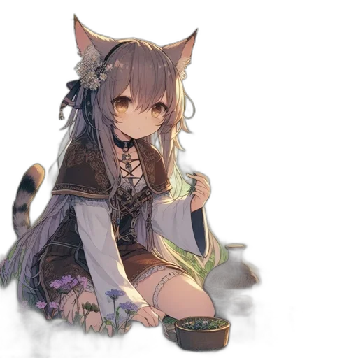 staff, dress, animal, weapon transparent PNG cut-out