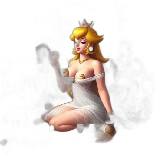 dress, crown, staff, weapon transparent PNG cut-out