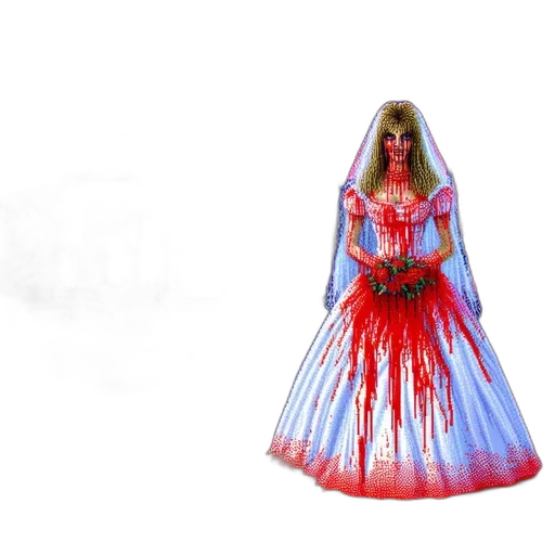 dress, hair, creature, 3d render transparent PNG cut-out