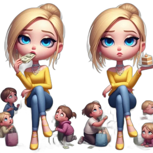 concept art, cartoon, 3d render, photorealistic transparent PNG cut-out