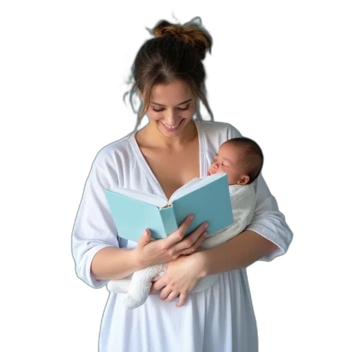 nursing, book, blue, white transparent PNG cut-out