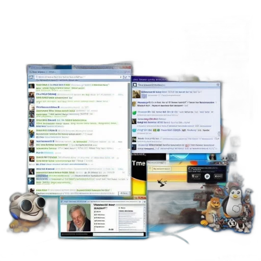 staff, screenshot, displays, colorful transparent PNG cut-out