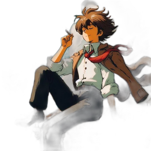jacket, staff, concept art, watercolor transparent PNG cut-out
