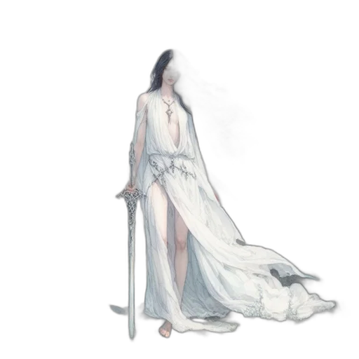 dress, sword, staff, weapon transparent PNG cut-out