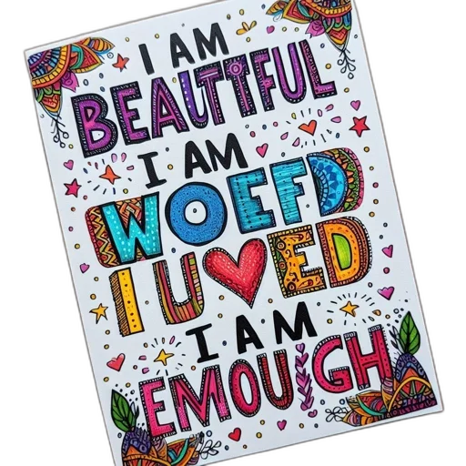 colorful, artwork, words, beautiful transparent PNG cut-out