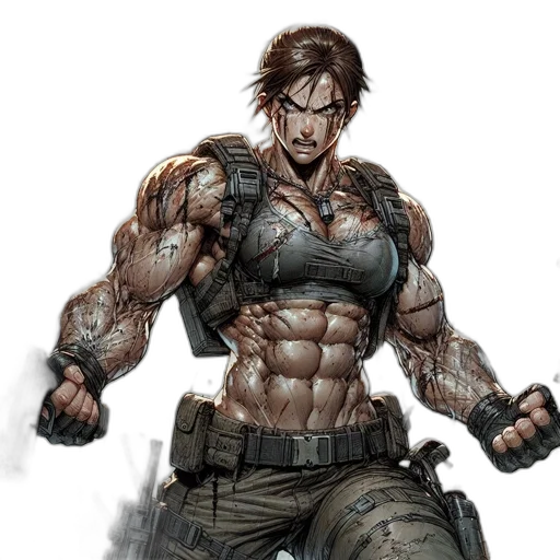 comic book art, concept art, fantasy art, cyberpunk transparent PNG cut-out