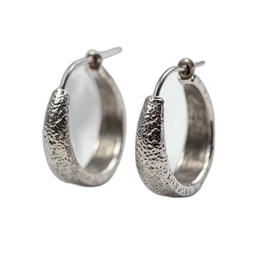 jewelry, pair, silver, hoop transparent PNG cut-out