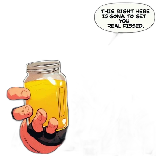 bottle, food, weapon, comic book art transparent PNG cut-out